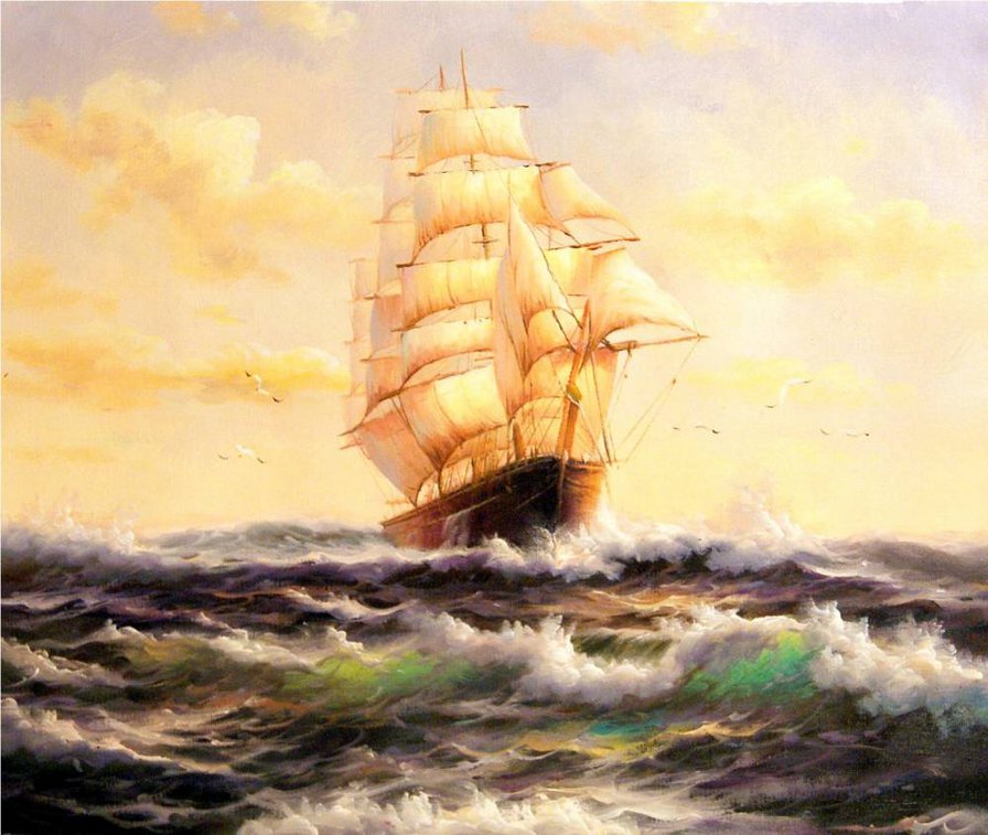 золотые паруса2 - море корабль - оригинал