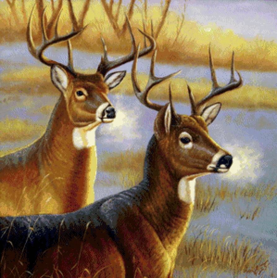олени - картина - предпросмотр