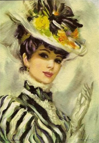 дама в шляпе - девушка, дама - оригинал