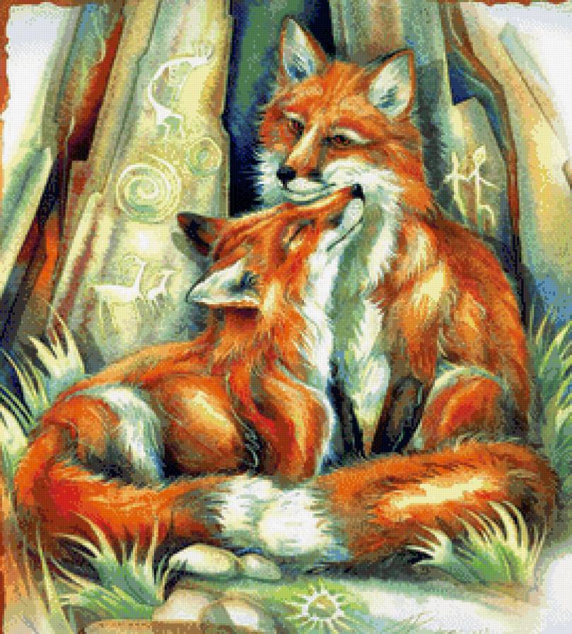 лисички - картина - предпросмотр