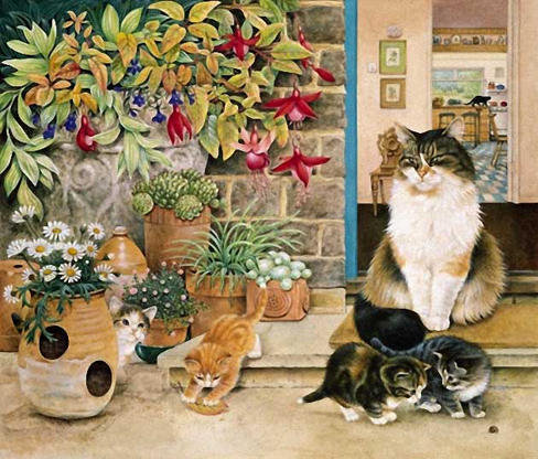 под маминым присмотром - котики - оригинал