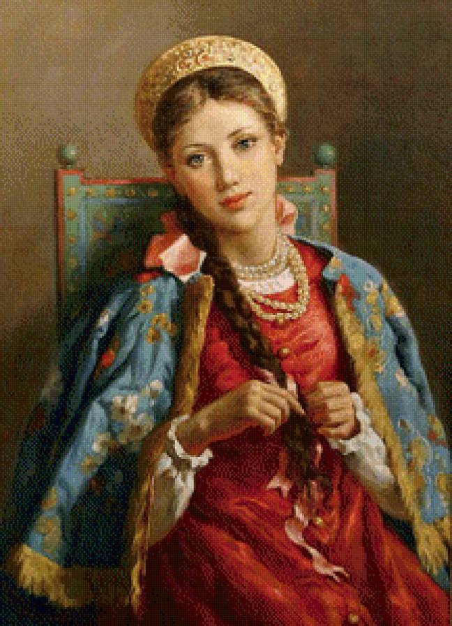 Серия"Русская красавица" - девушка - предпросмотр