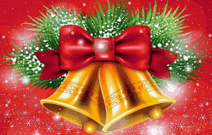 Колокольчики - колокольчики, снежинки, елочка - предпросмотр