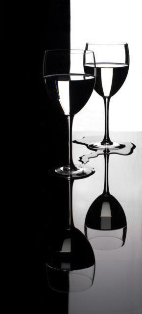 натюрморт - стекло., фужеры - оригинал