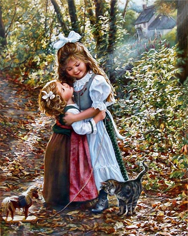 сестрички - дети, девочки - оригинал