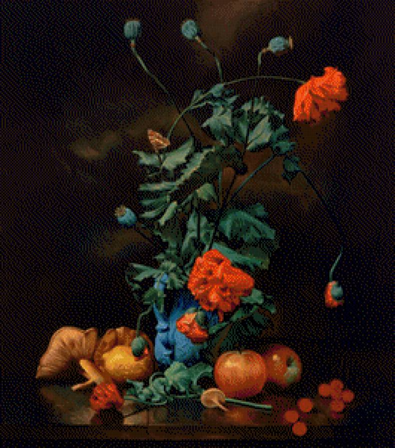 Букет маков - живопись, цветы, алексей антонов, маки, букеты - предпросмотр