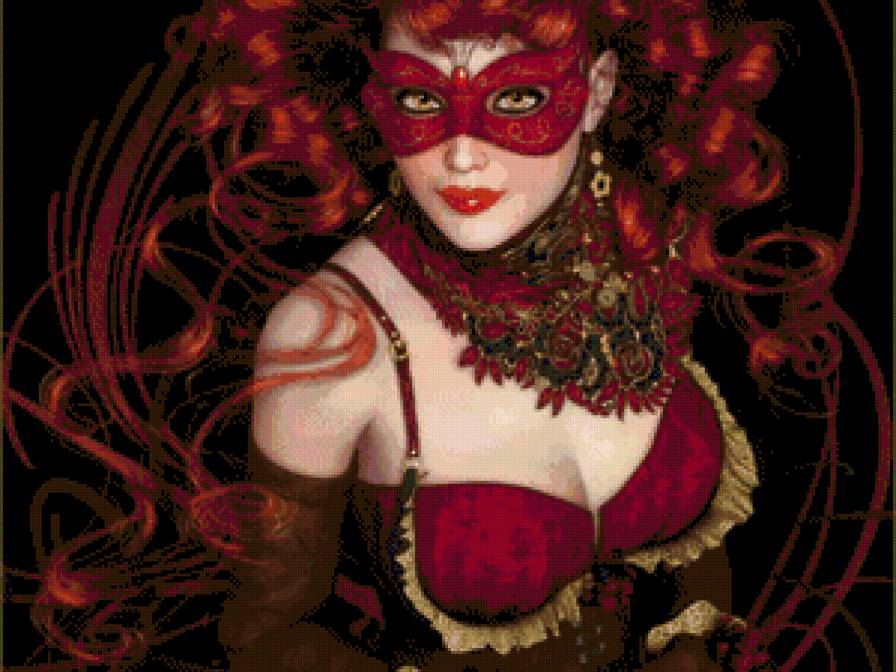 леди загадка - девушка, в маске - предпросмотр