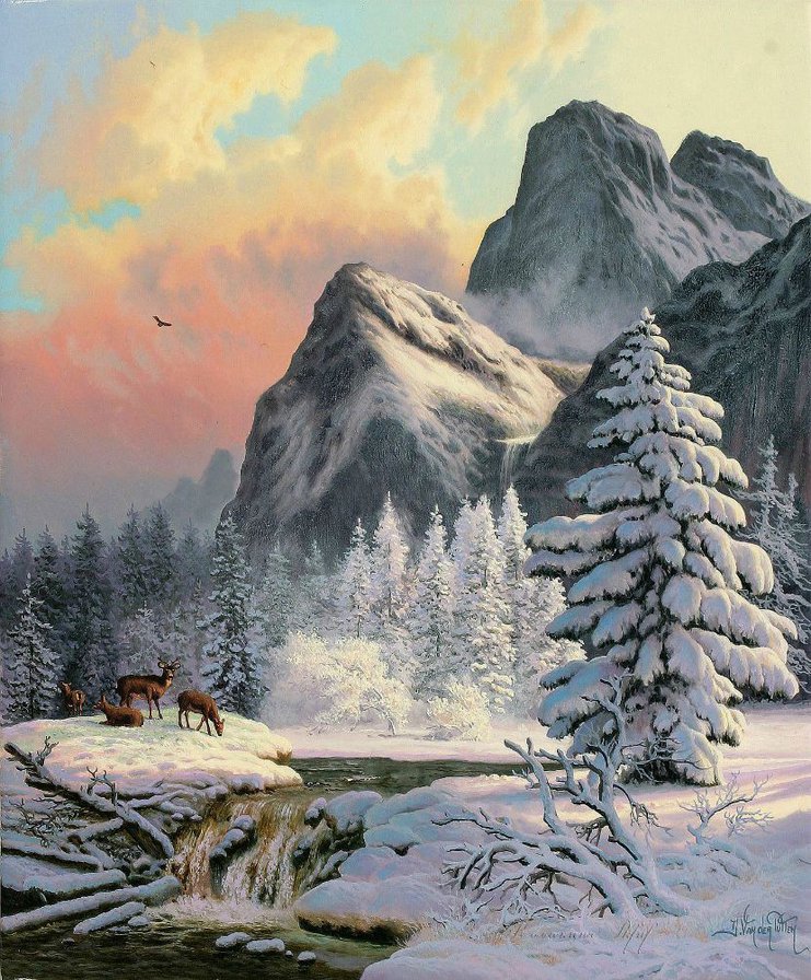 Картины горы зимой