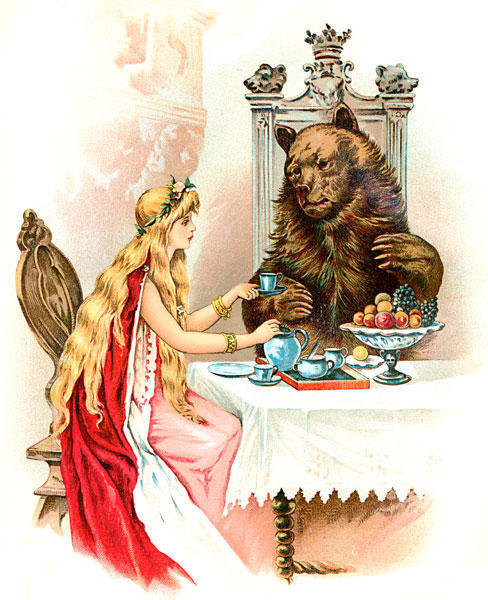 маша у медведя - медведь, девушка - оригинал