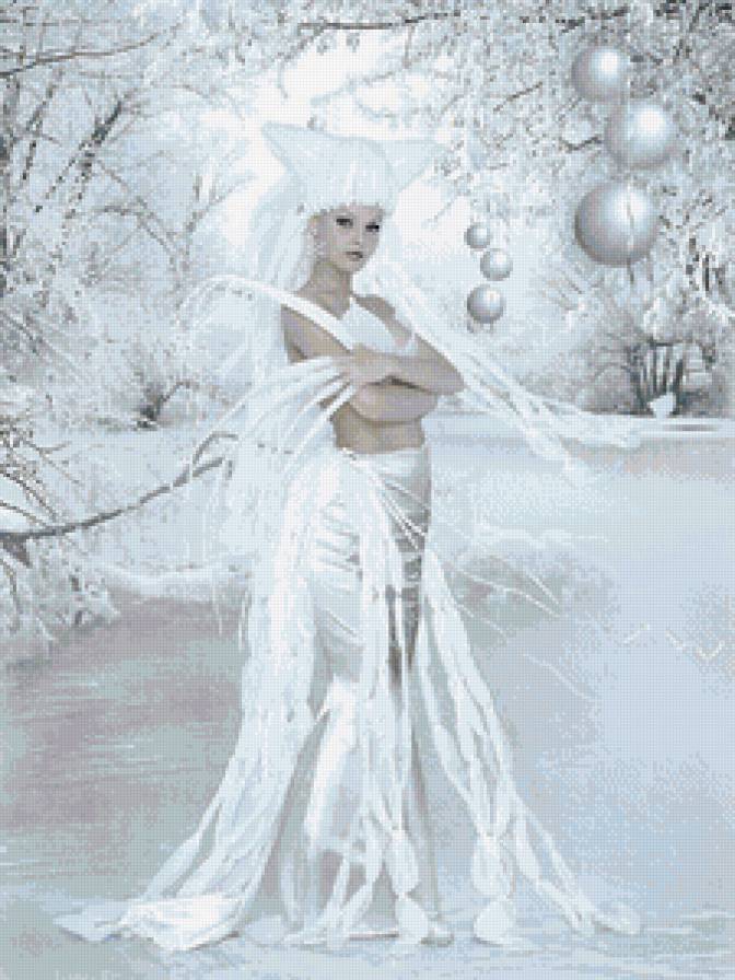 снежная дева - снежная, девушка - предпросмотр