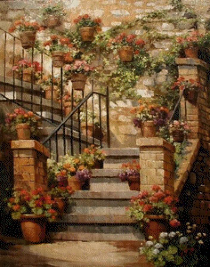 лестница к дому - улочки, город - предпросмотр