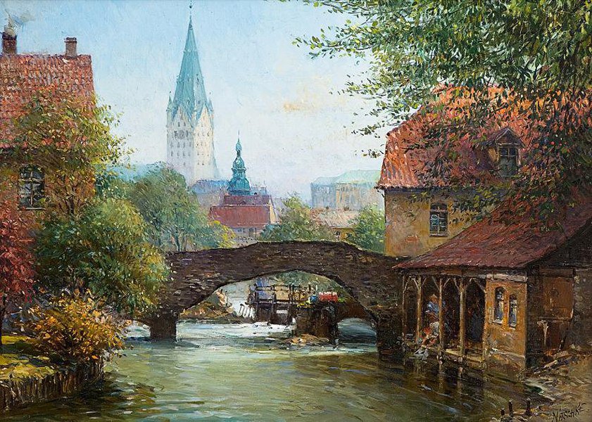 мост - город - оригинал