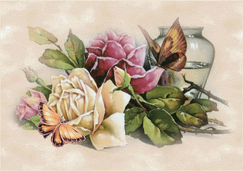 Розы - бабочки, розы - оригинал