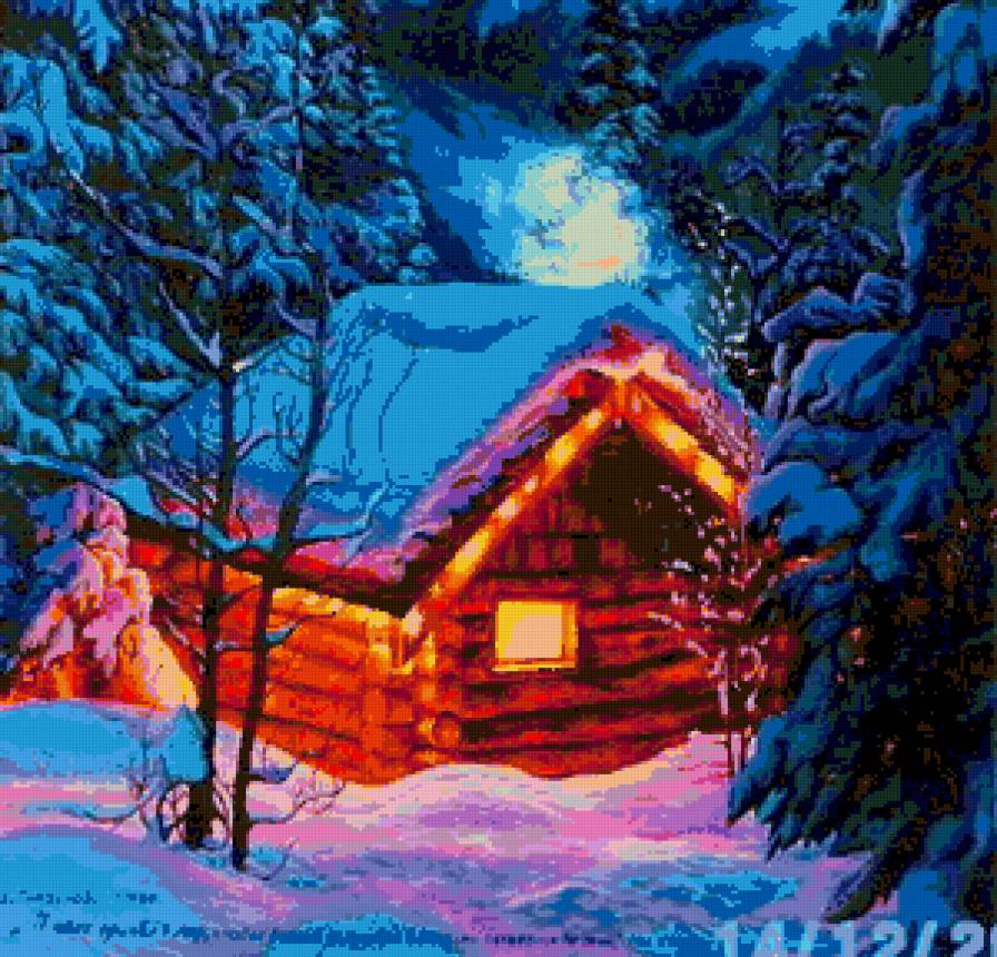 зимний домик 2 - зима домик сказка - предпросмотр