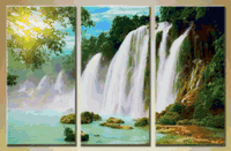 водопад - природа, водный мир, путишествия - предпросмотр