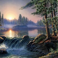 Схема вышивки «река»