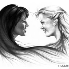 Схема вышивки «Девушки»