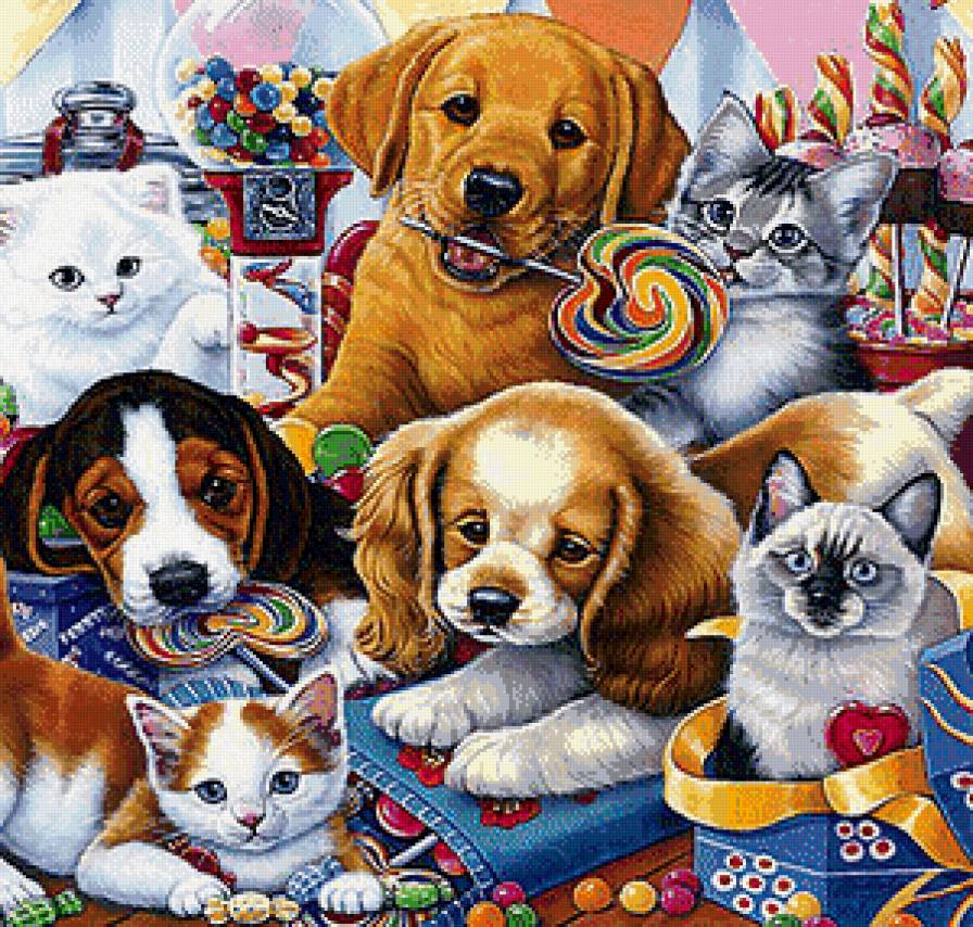 Зверьё моё - кошки, животные, собаки - предпросмотр