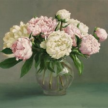 Схема вышивки «Пионы.»