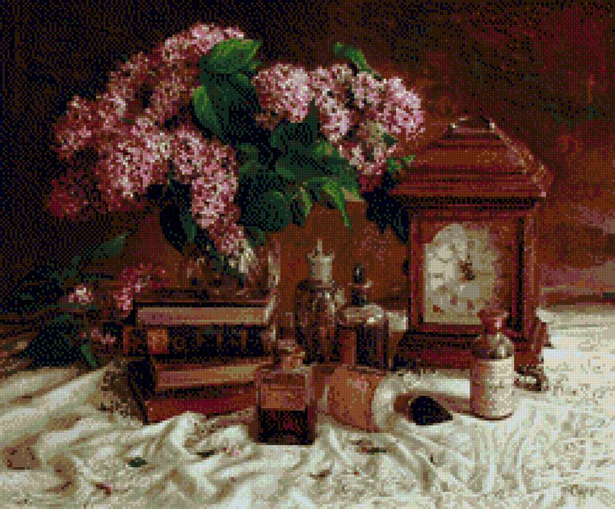 Натюрморт с часами. - предпросмотр