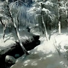 Оригинал схемы вышивки «Зимой в лесу» (№606109)