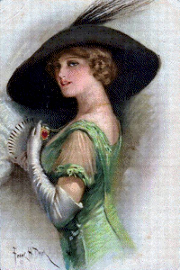 девушка в шляпе - девушка - предпросмотр