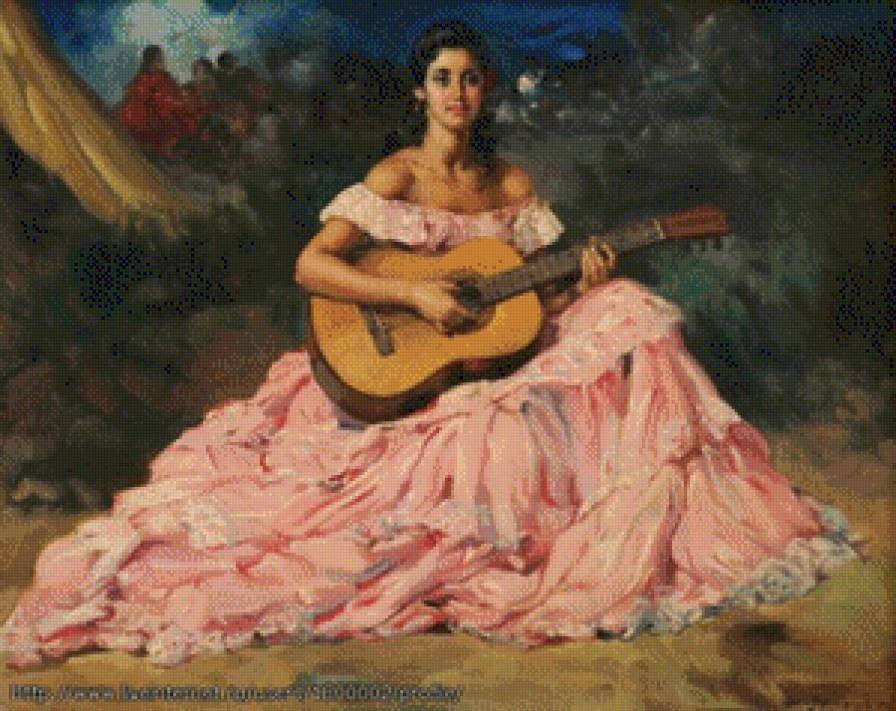 девушка с гитарой - девушка - предпросмотр