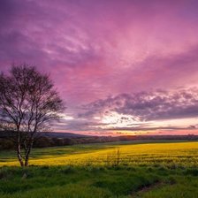 Схема вышивки «закат»