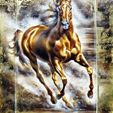 Оригинал схемы вышивки «резвый конь» (№606573)