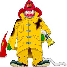 Схема вышивки «пожарный»