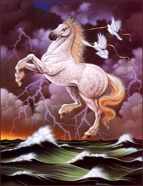 сказочная лошадь - картина лошади фэнтэзи - оригинал