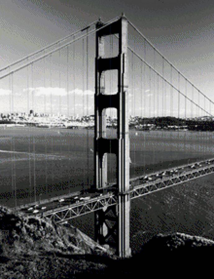 Мост - мост, монохром - предпросмотр