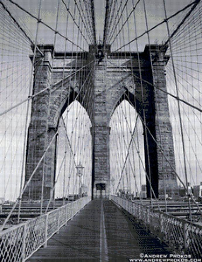 Мост - мост, монохром - предпросмотр