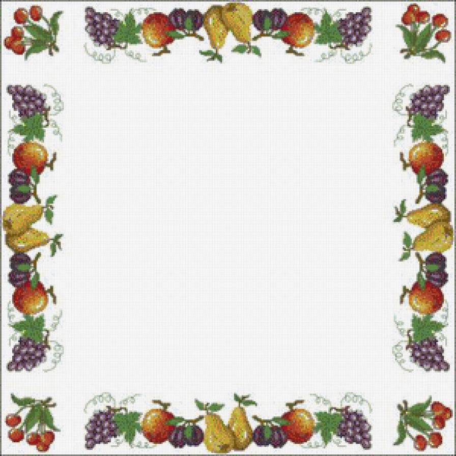 фрукты на скатерте - скатерть - предпросмотр