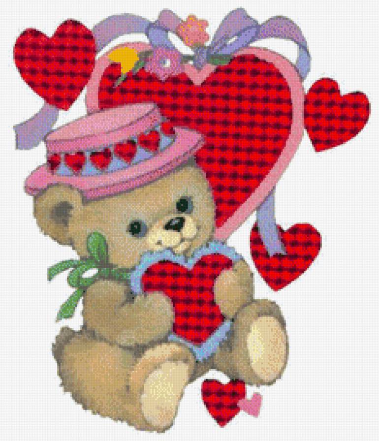 Мишка с сердцем - предпросмотр