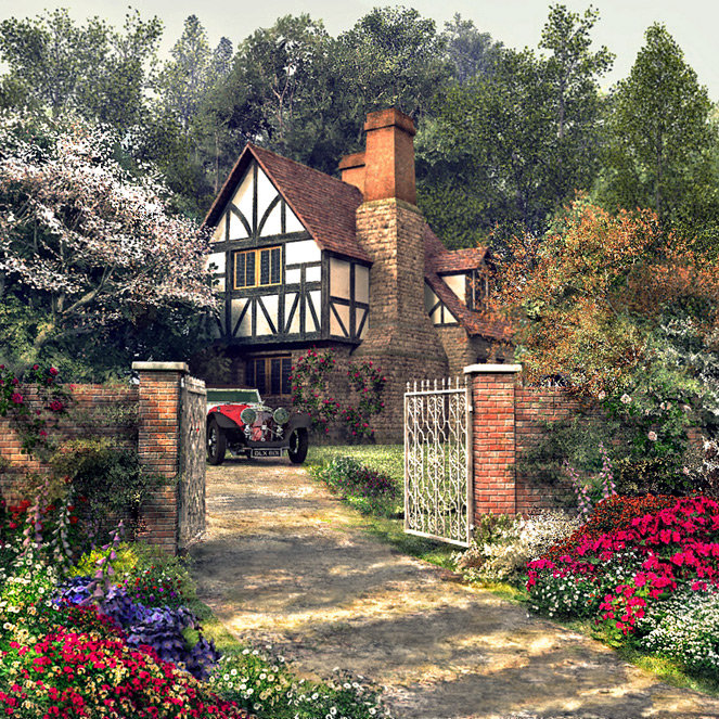 Домик в цветах - оригинал