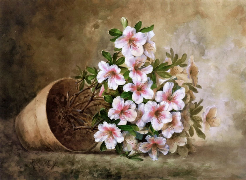 Цветы в горшке - оригинал