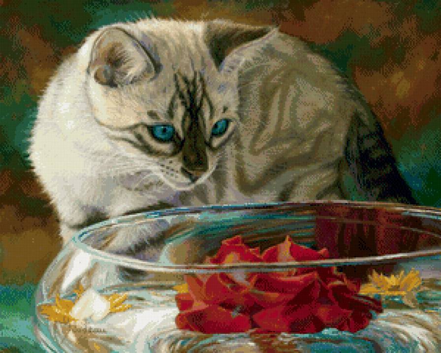 кот - картина кошки - предпросмотр