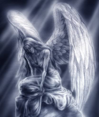 Серый ангел - красота, картина, фентази, ангел - оригинал