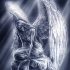 Схема вышивки «Серый ангел»