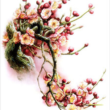 Схема вышивки «яблоневый цвет»