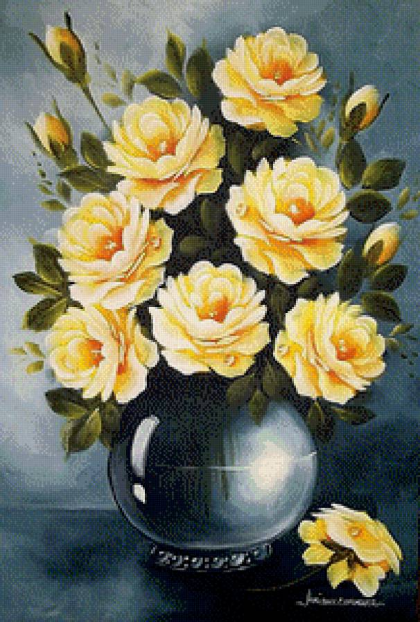 Нежность роз - цветы, букет, розы - предпросмотр