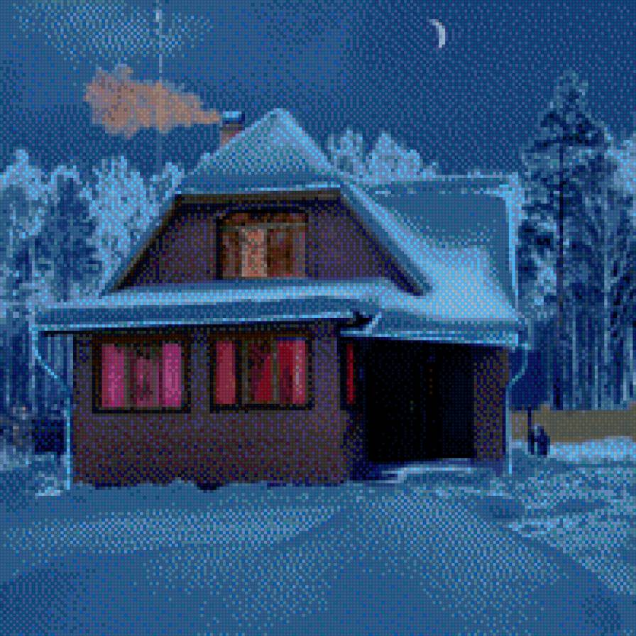 Дом в снегу - дом, зима - предпросмотр