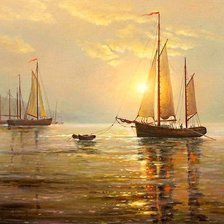 Схема вышивки «закат на море»