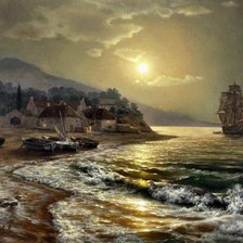 Схема вышивки «море 3»