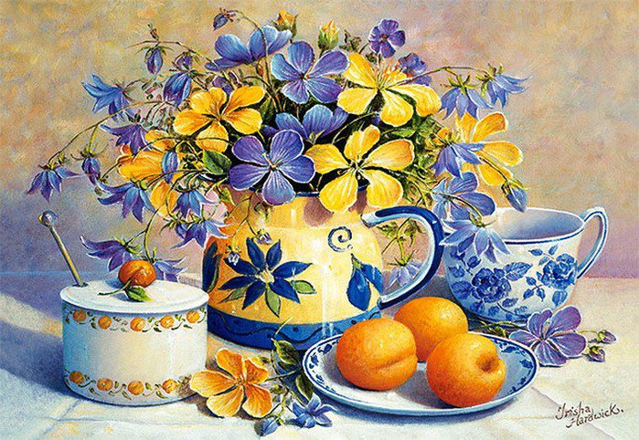 натюрморт - цветы, натюрморт - оригинал