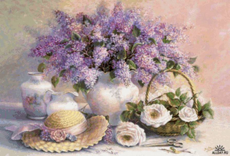 натюрморт - цветы, натюрморт, сирень - предпросмотр
