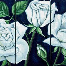 Оригинал схемы вышивки «триптих "Белые розы"» (№609056)