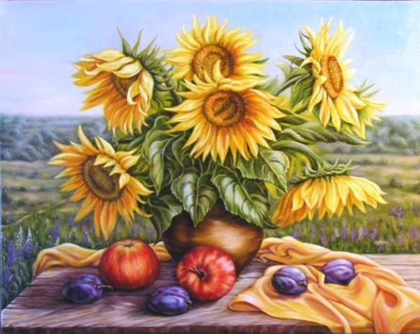 Натюрморт - подсолнухи - оригинал