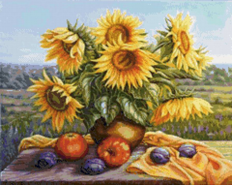 Натюрморт - подсолнухи - предпросмотр